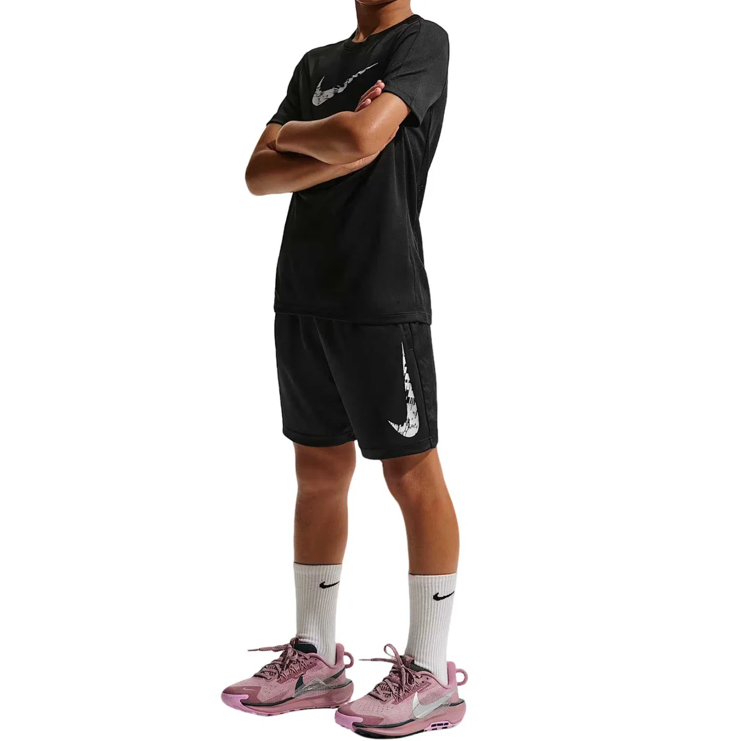 Детские шорты Moderate Nike, Black/Black/White — фото 4
