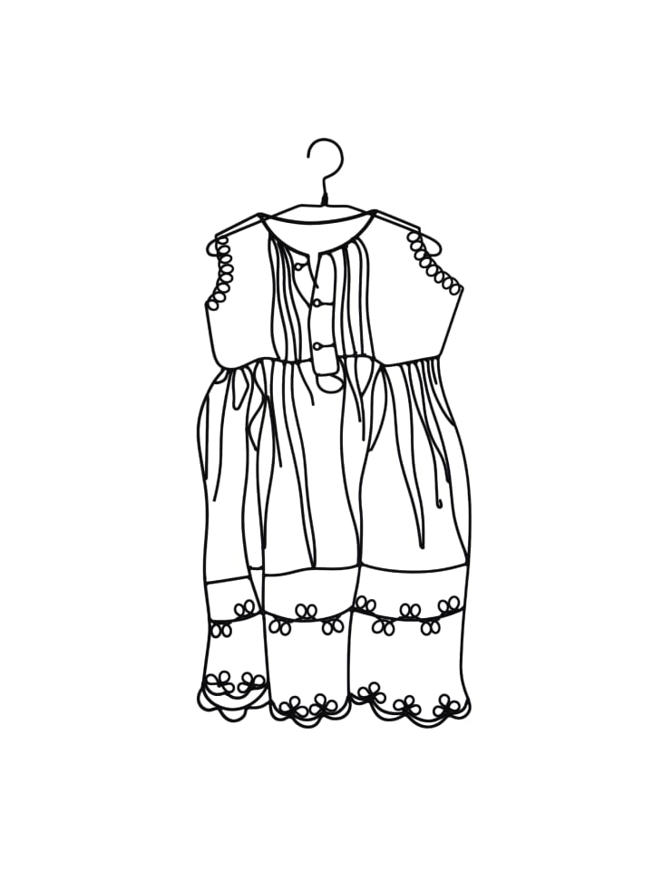 

Платье из металла для подвешивания черного цвета. UNUS