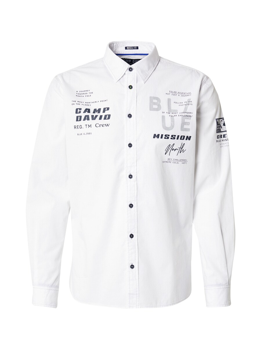 

Рубашка на пуговицах классического кроя CAMP DAVID, White