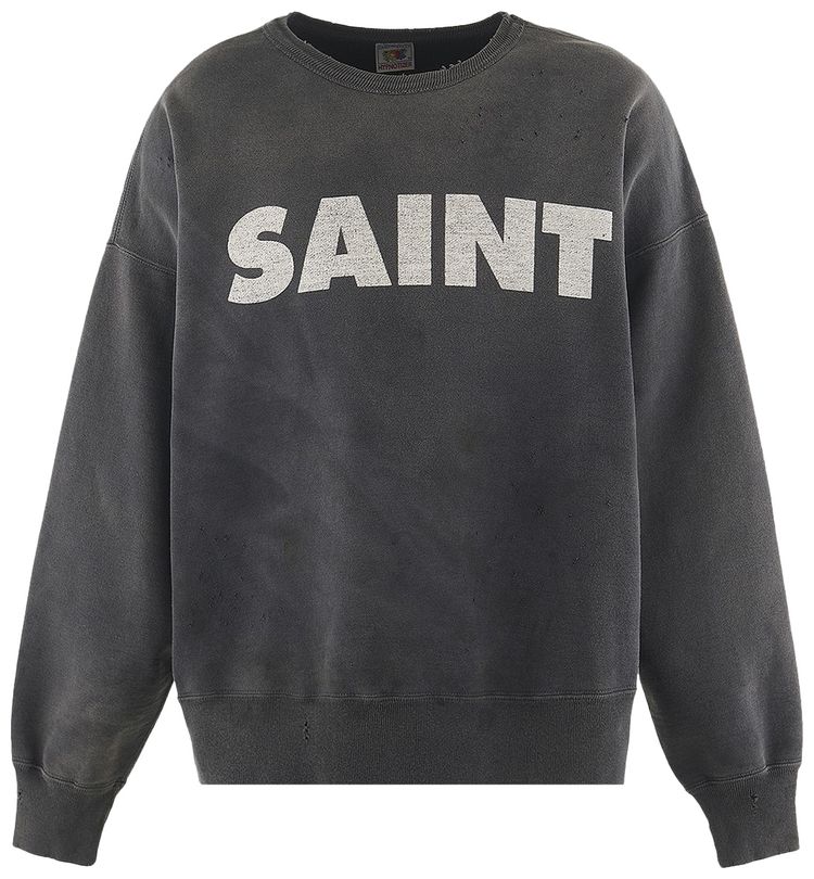 

Толстовка SAINT Mxxxxxx Saint Crew Sweatshirt 'Black', черный