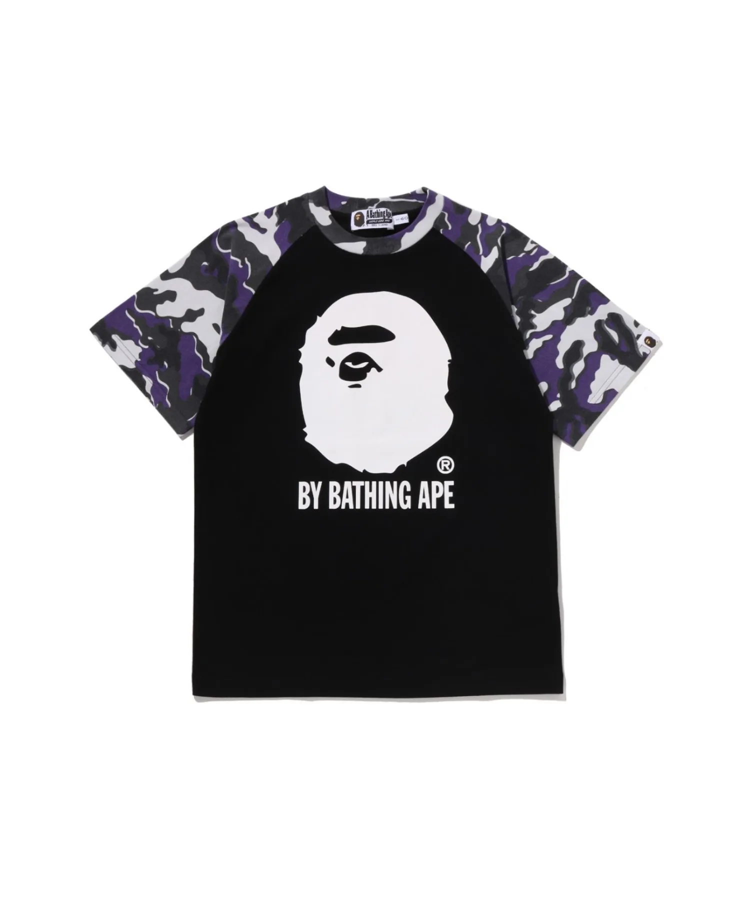 Футболка для детей с камуфляжным принтом GLITCH WOODLAND CAMO BY BATHING APE черная