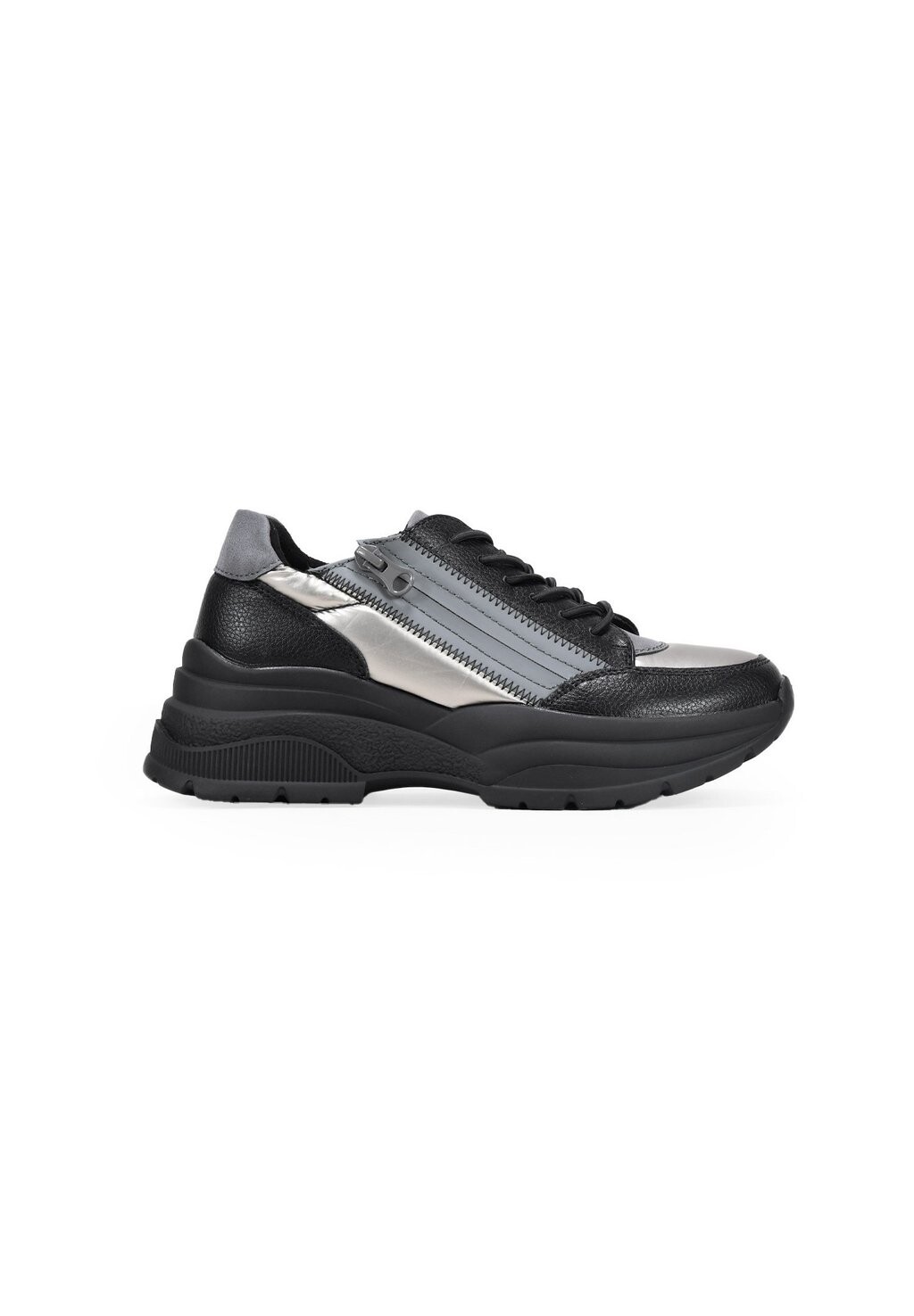 

Низкие кеды Con Cremallera Y Elástico Cordones Bosanova, черный, Черный;серый, Низкие кеды Con Cremallera Y Elástico Cordones Bosanova, черный