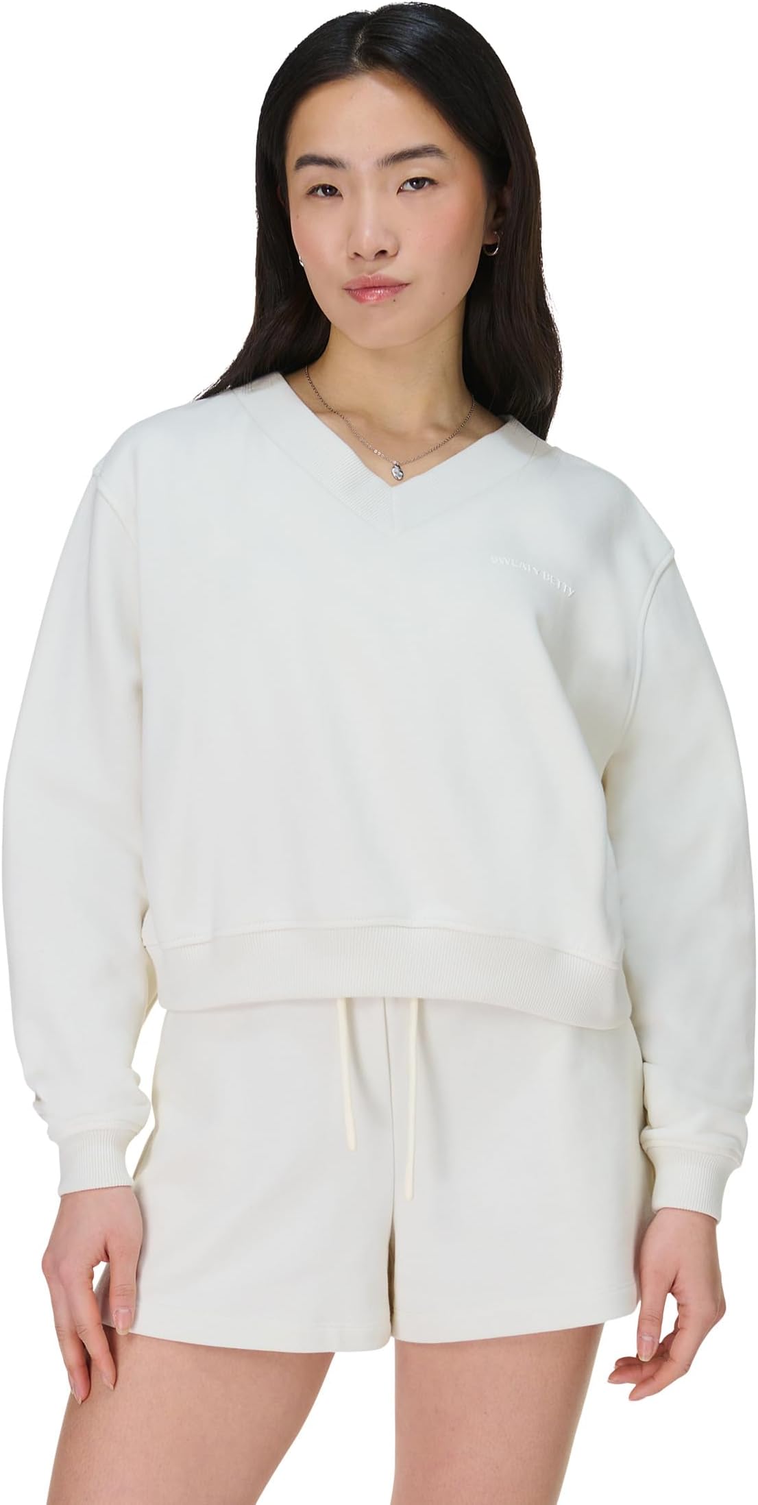 

Толстовка Sweaty Betty Revive Crop V-neck, цвет Lily White
