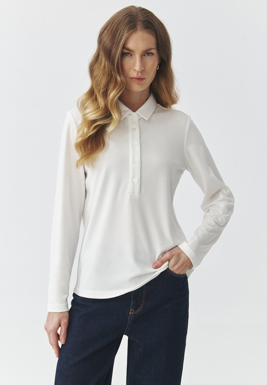 

Топ с длинными рукавами Polo shirt TATUUM, кремовый