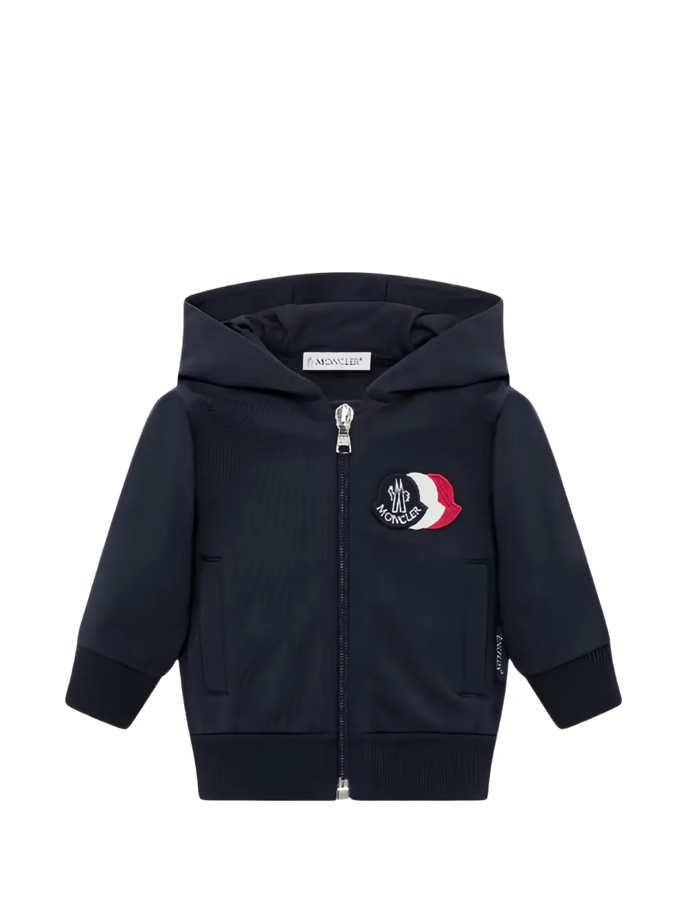 Толстовка с капюшоном на молнии Moncler Enfant, синий