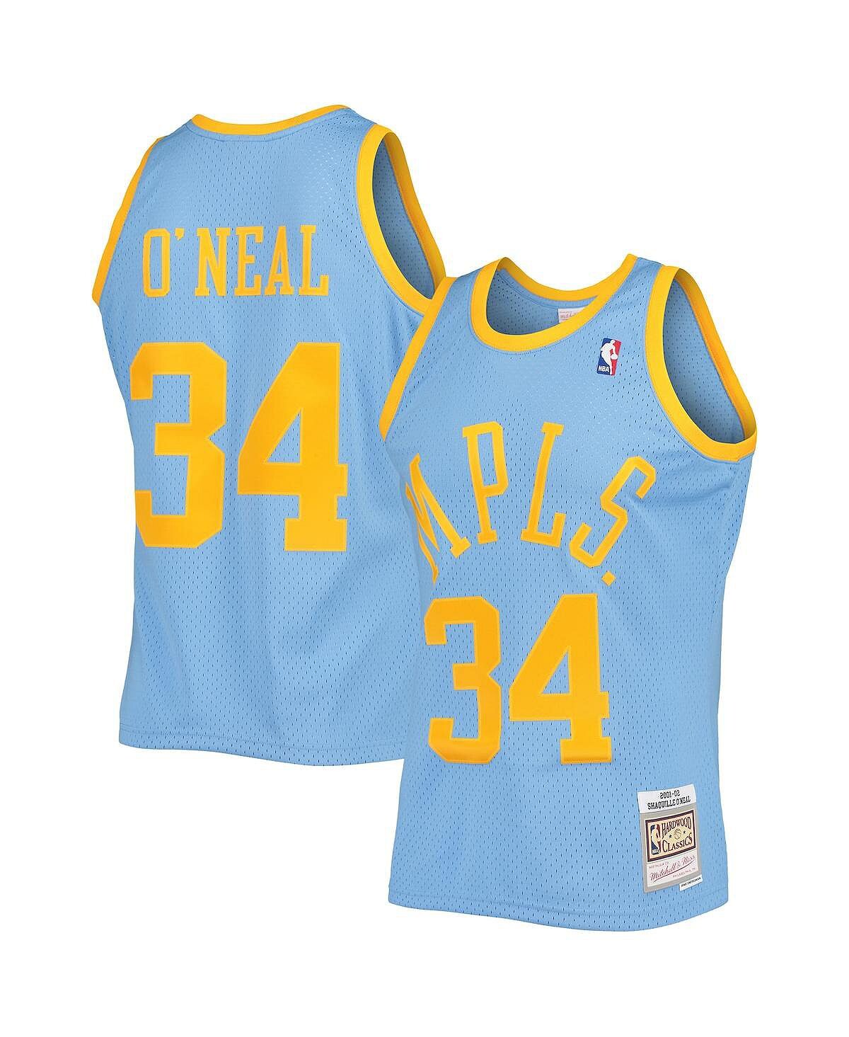 

Мужская футболка Shaquille O'Neal Powder Blue Los Angeles Lakers 2001-02 Hardwood Classics Swingman Mitchell & Ness