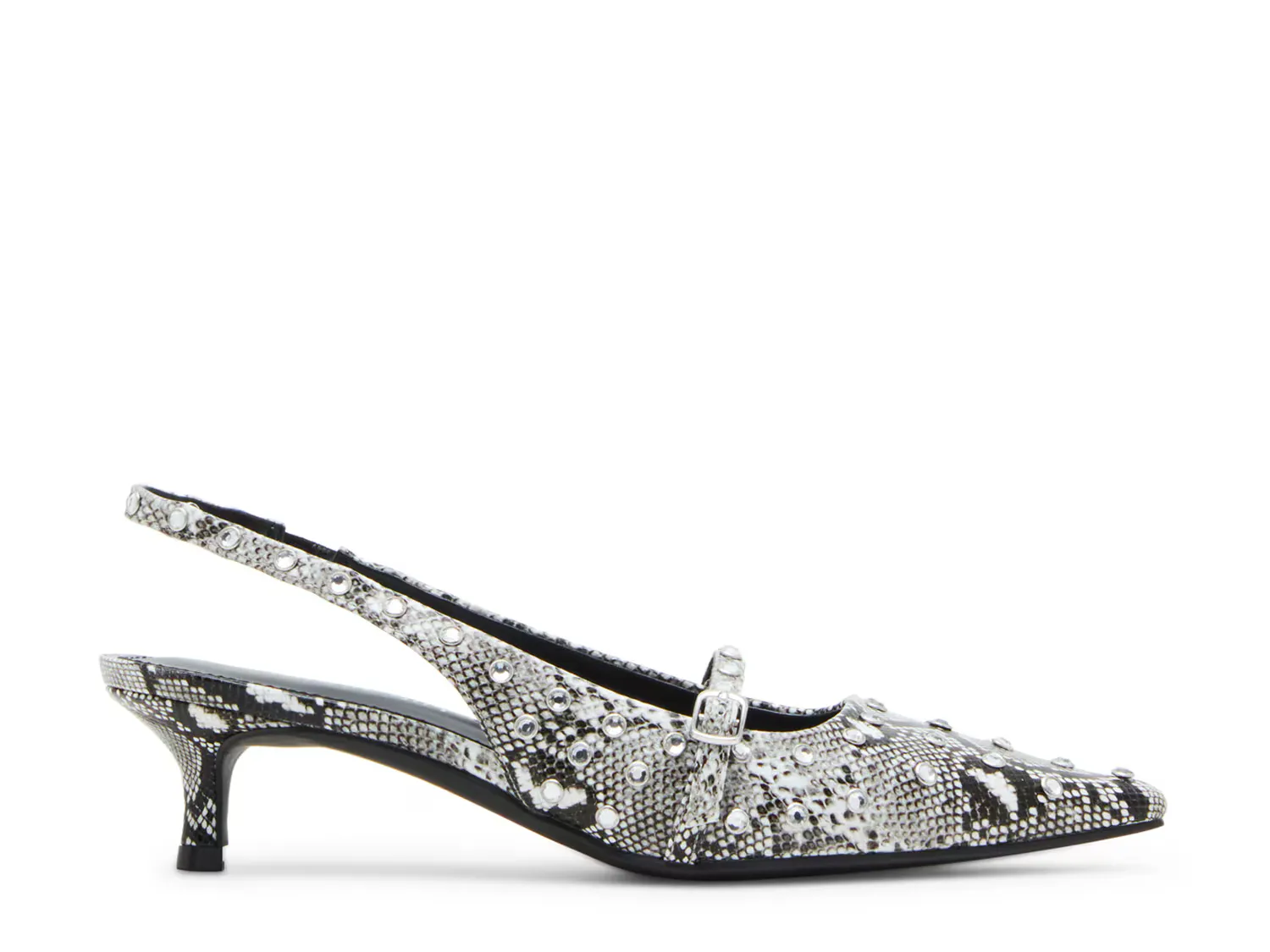 Туфли Krystal Mary Jane Pump Madden Girl, цвет fadedblack_beigesnakeprint — фото 4