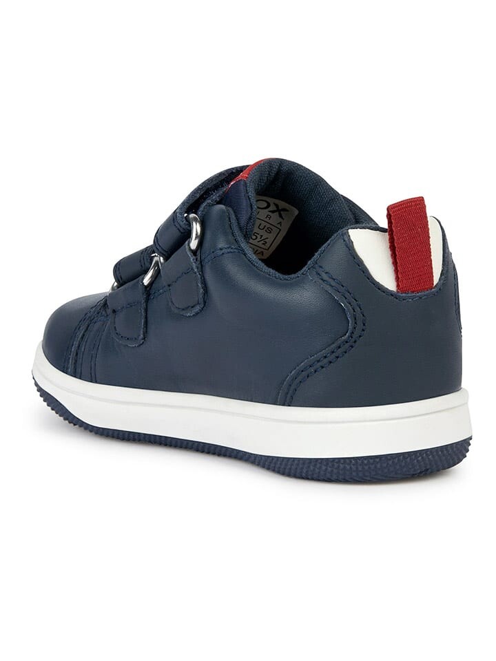 Кроссовки на шнуровке Geox Leder-Sneakers New Flick, темно-синий — фото 3