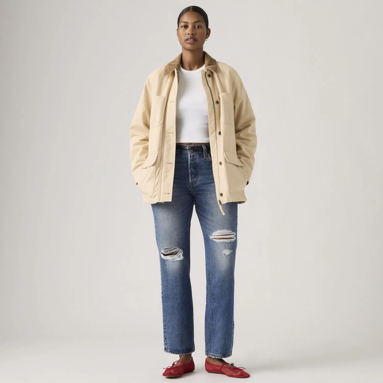 Женские джинсы 501 в стиле 90-х, укороченные до щиколотки Levi's, Medium Wash