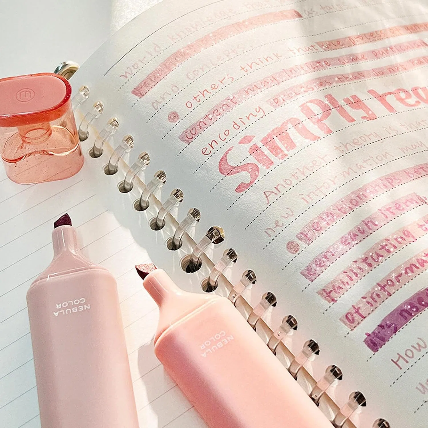Хайлайтер Glitter Highlighter, Generic, 4 пастельных цвета — фото 2