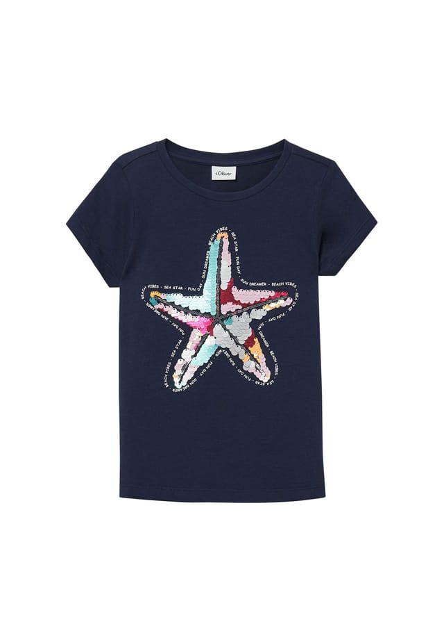 

Футболка с двухсторонними пайетками для детей S.Oliver, синий