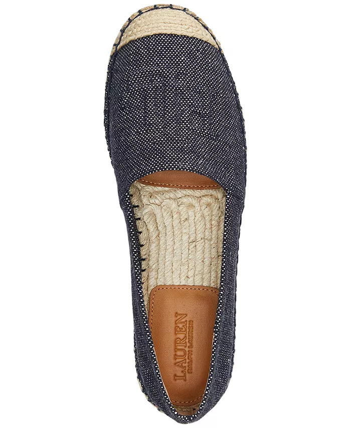 Женские эспадрильи Cameron Logo Slip-On Lauren Ralph Lauren, синий — фото 4