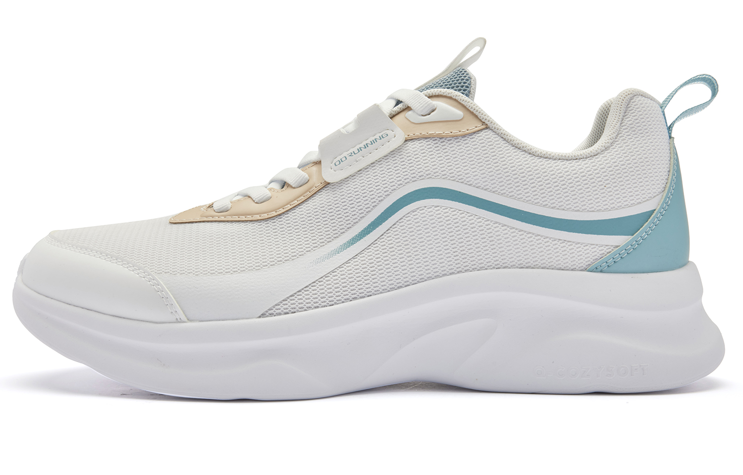 

Амортизирующие противоскользящие и износостойкие низкие кроссовки мужские бело-голубые QIAODAN, Jordan White Mist