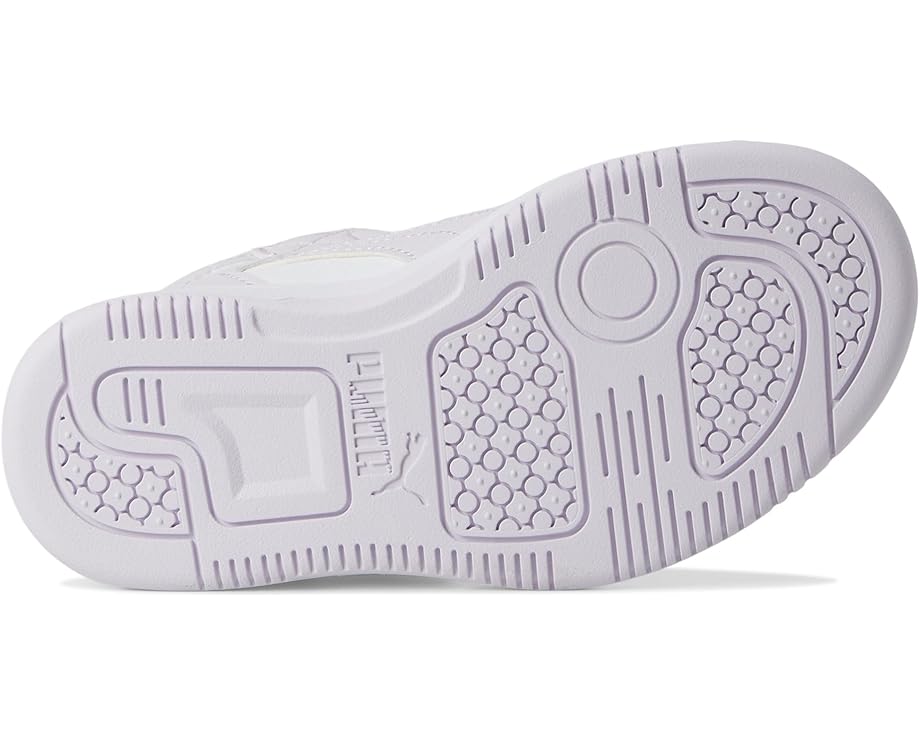 Кроссовки PUMA Kids Rebound Layup Mid Hook And Loop, цвет Puma White/Lilac Frost — фото 3