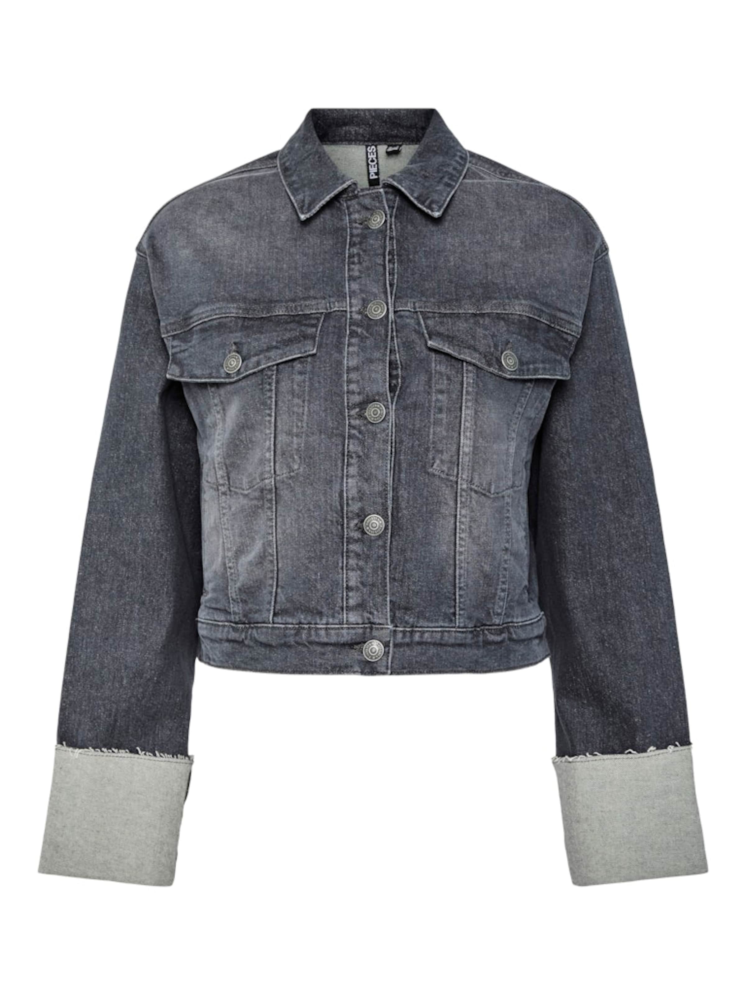 

PIECES Куртка межсезонная 'PCPil' в сером дениме