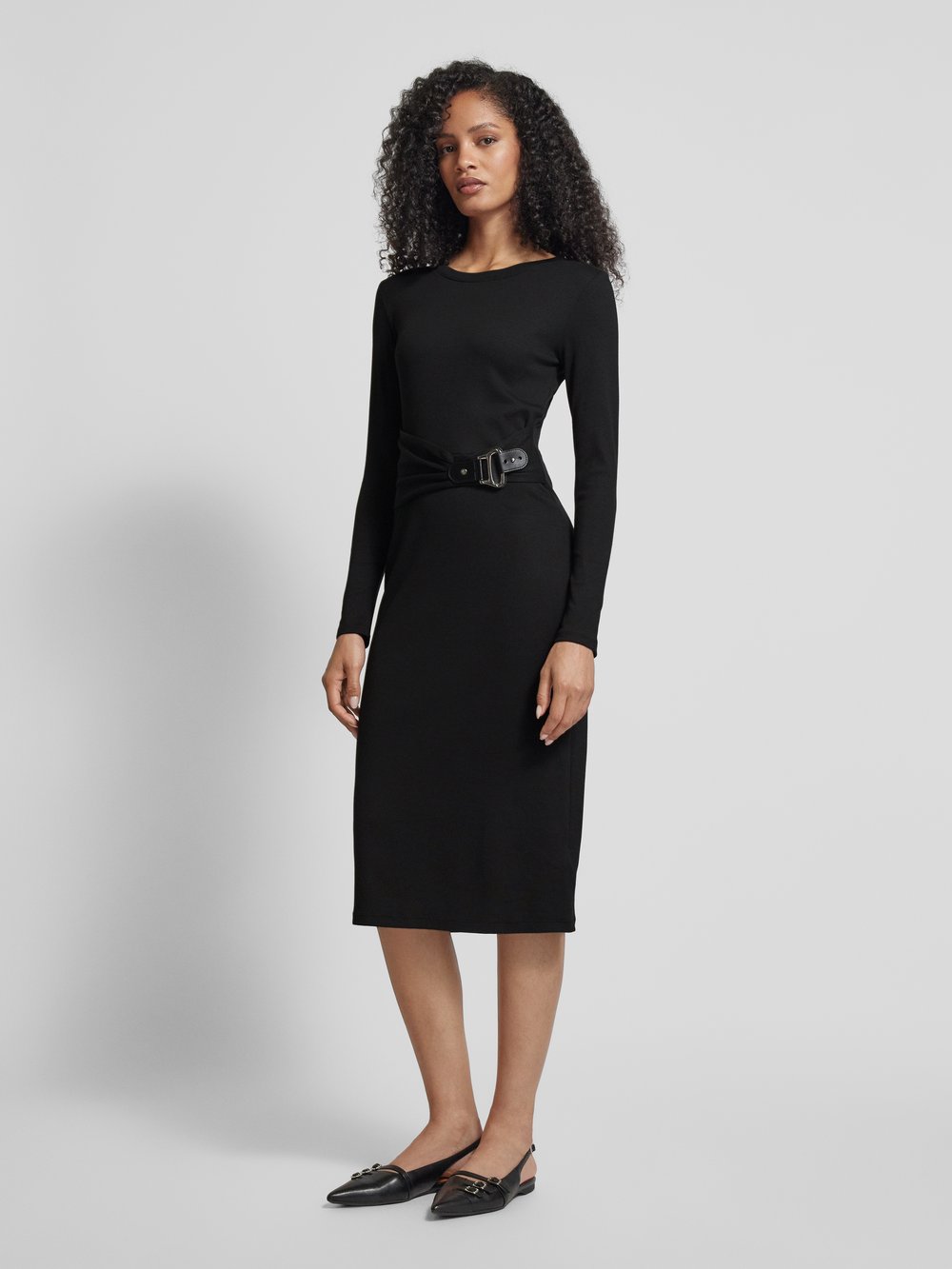 

Платье миди с поясом модель 'MADILYN' Lauren Ralph Lauren, черный