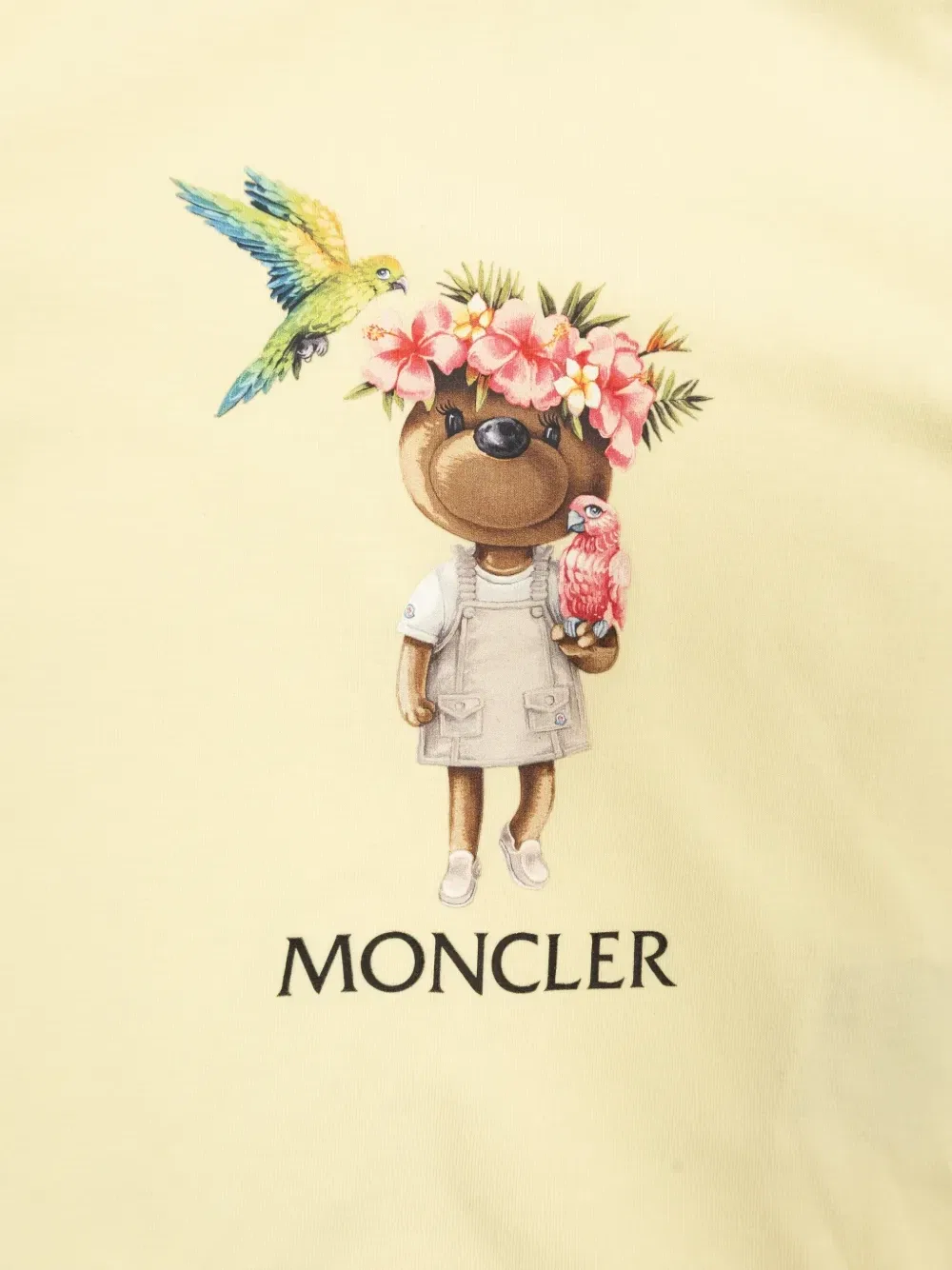 Футболка с графичным принтом Moncler Enfant, желтый — фото 4