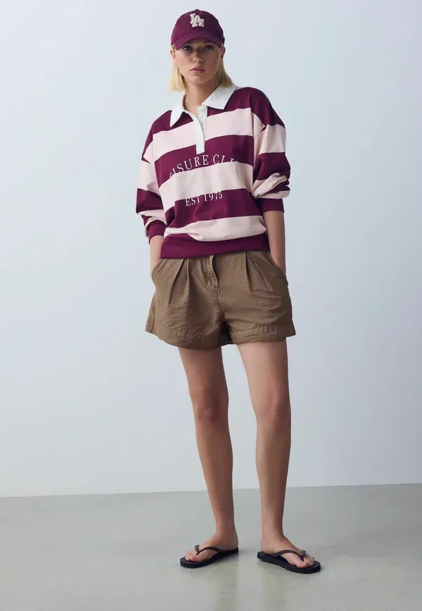 Шорты Next, Regular fit washed chino shorts, цвет шоколадный браун — фото 2