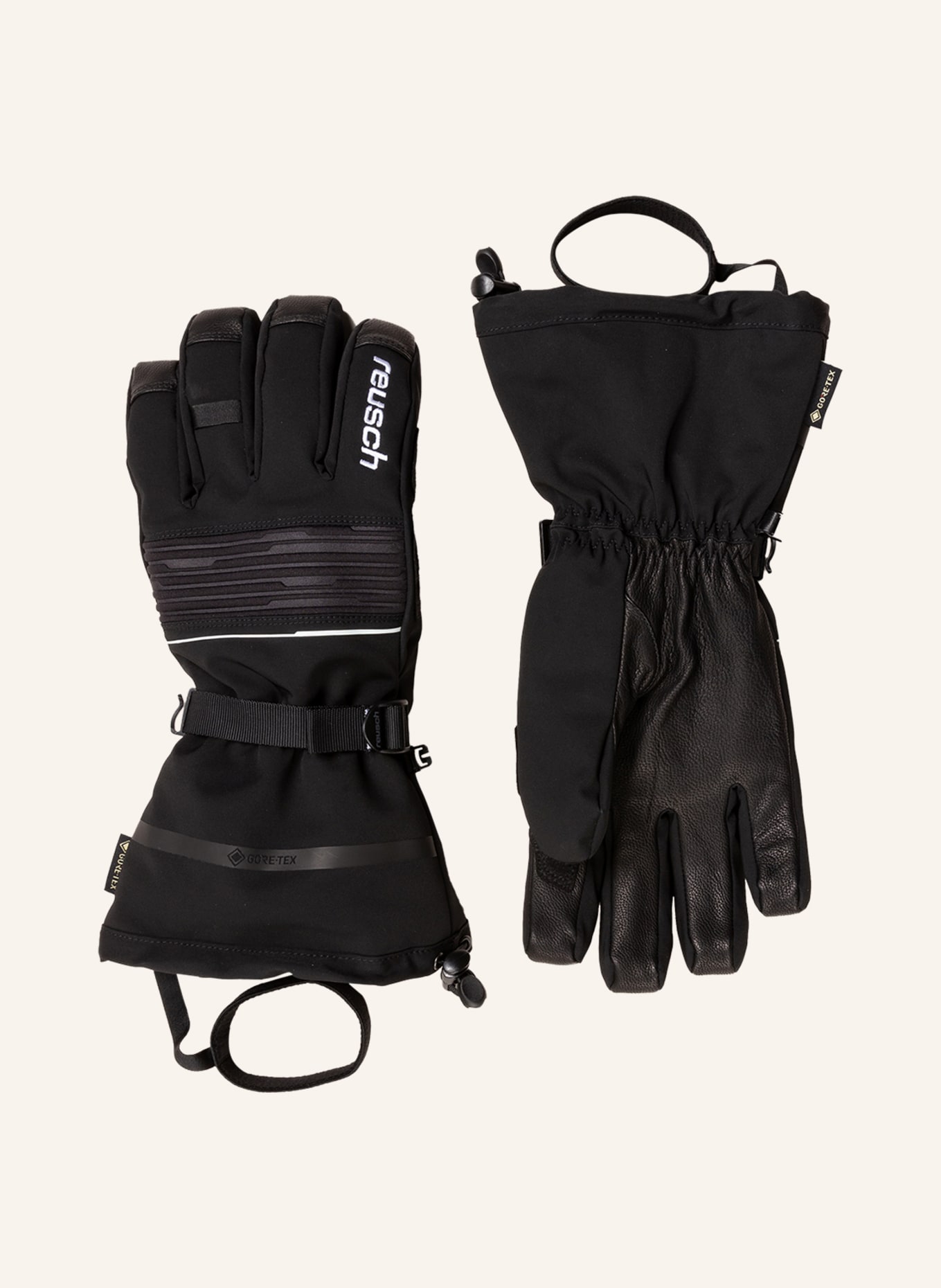 

Горнолыжные перчатки Isidro GTX с кожаными вставками Reusch, черный