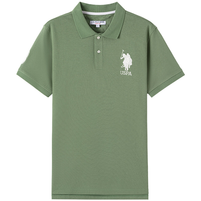 U.S. POLO ASSN. США ПОЛО ASSN. Мужская рубашка поло, Темно-зеленый — фото 3
