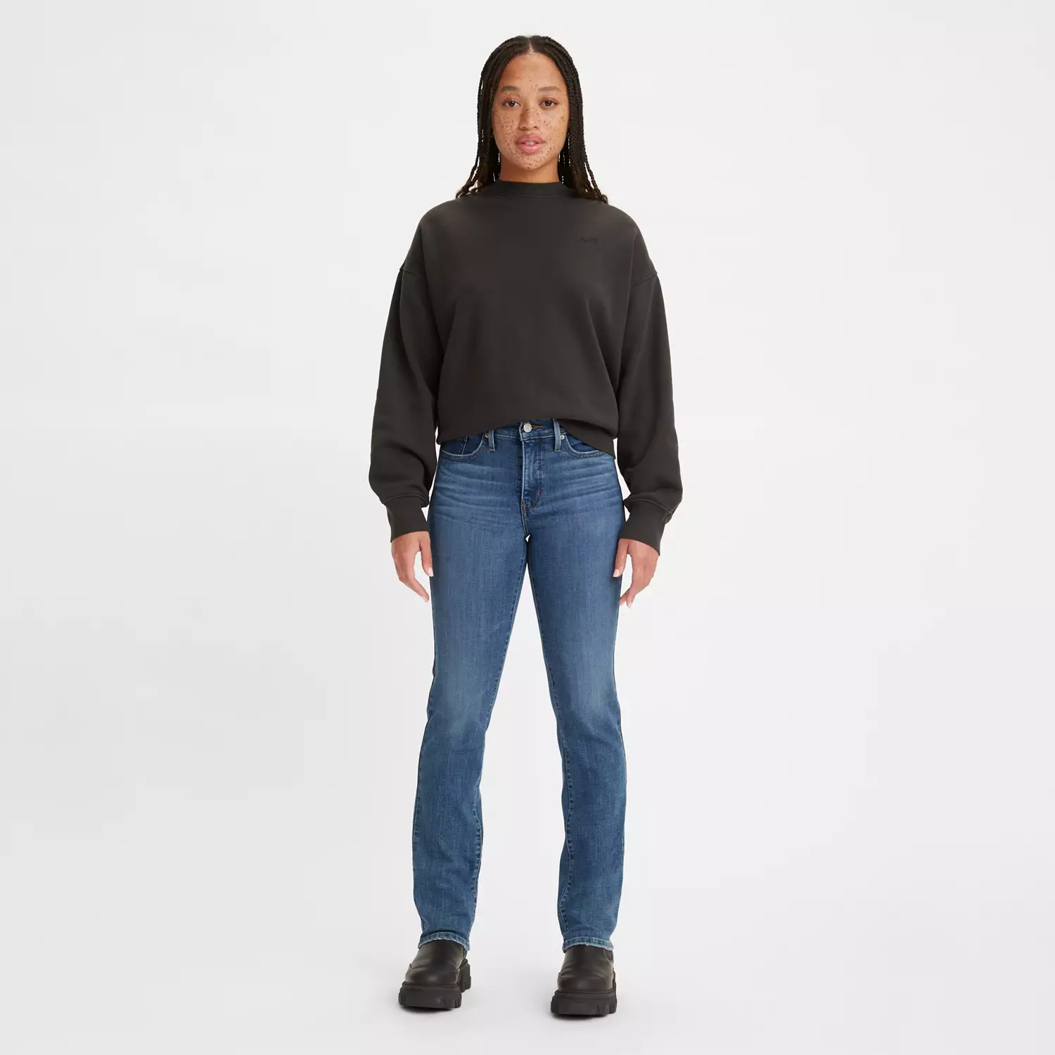 

314 Формирующие прямые женские джинсы Levi's, цвет Lapis - Medium Wash