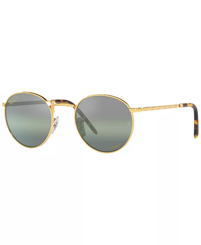 

Унисекс поляризованные солнцезащитные очки, RB3637 NEW ROUND 50 Ray-Ban, золотой