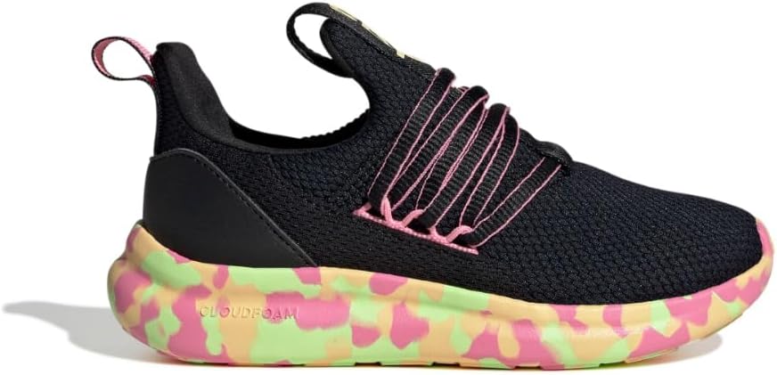 Беговые кроссовки adidas Kids Lite Racer Adapt 7.0, черный/розовый — фото 3