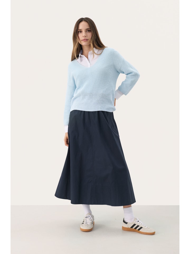 

Вязаный свитер EtronaPW Свободный крой в цвете Ice Water PART TWO