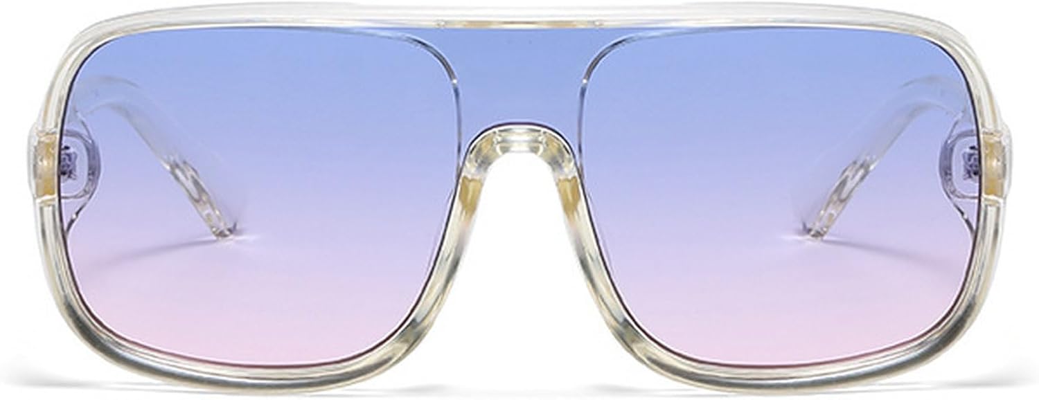 

Модные солнцезащитные очки большого размера квадратной формы для женщин, ретро-очки с заклепками, солнцезащитные очки с градиентным зеркальным покрытием и защитой от УФ-излучения UV400 для мужчин mincl, Blue