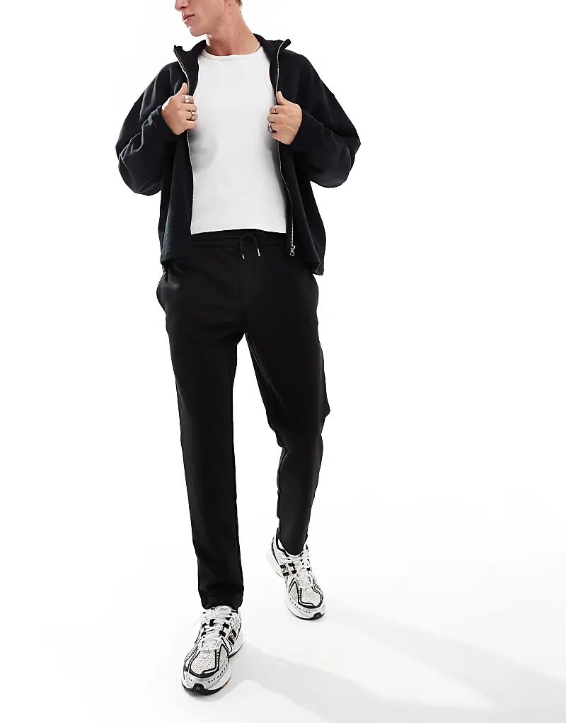 

Зауженные элегантные брюки на шнурке черного цвета Jack & Jones