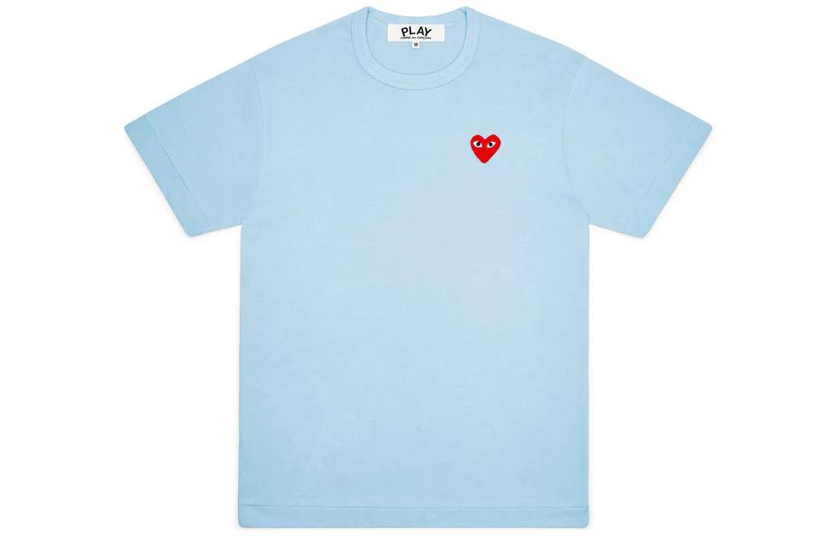 

CDG Play Футболка Comme Des Garcons Play с пастельно-красной эмблемой, Красный, CDG Play Футболка Comme Des Garcons Play с пастельно-красной эмблемой