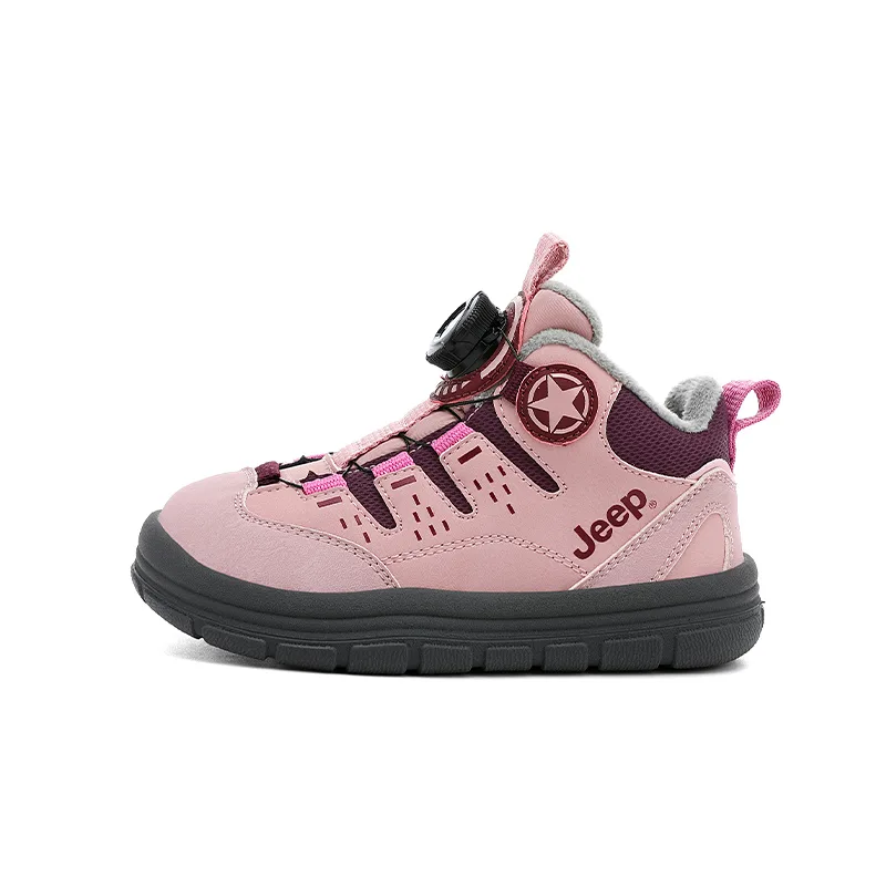 Детские утепленные нескользящие износостойкие ботинки Explorer 2.0 Jeep, Red Vine Purple/Cherry Blossom Pink[Thin Cotton]