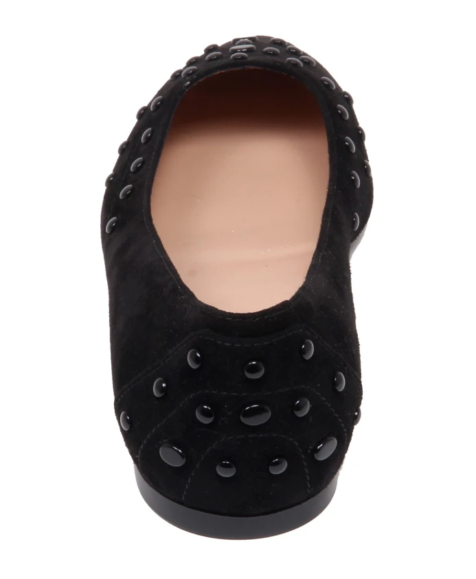 Блестящие балетные туфли, модель xxw22b0ab10hr0b999 Tod'S, черный — фото 4