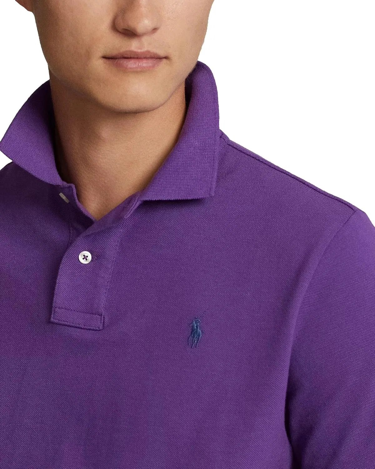 Мужская классическая рубашка поло POLO RALPH LAUREN, Rl Paloma Purple — фото 4