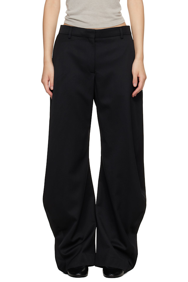 

Шерстяные брюки Acne Studios, черный