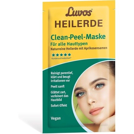 

Маска-пилинг с лечебной глиной и абрикосовыми косточками, 7,5 мл, 2 шт., Luvos