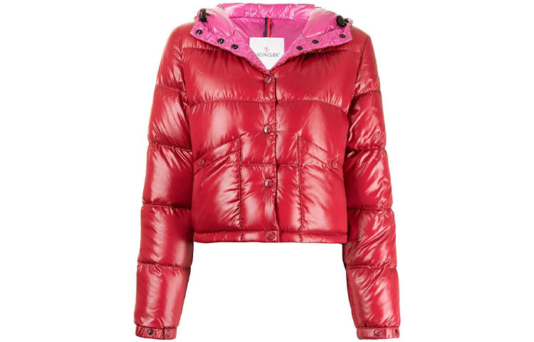 

Пуховик женский красный Moncler