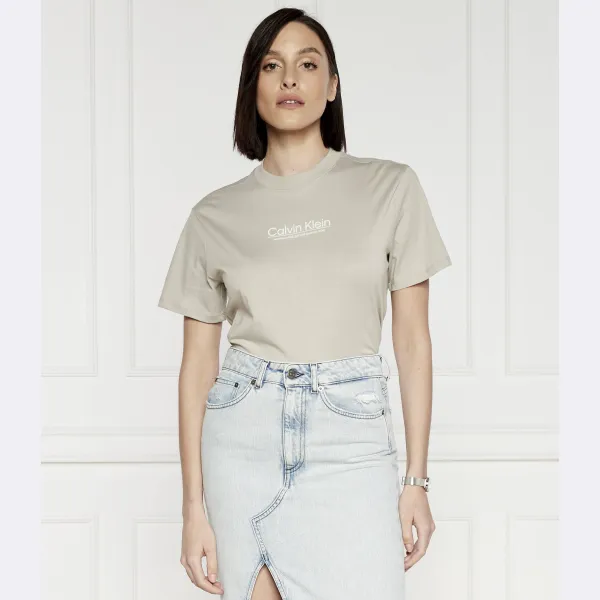 Футболка стандартного кроя в тон Calvin Klein, желтый — фото 2