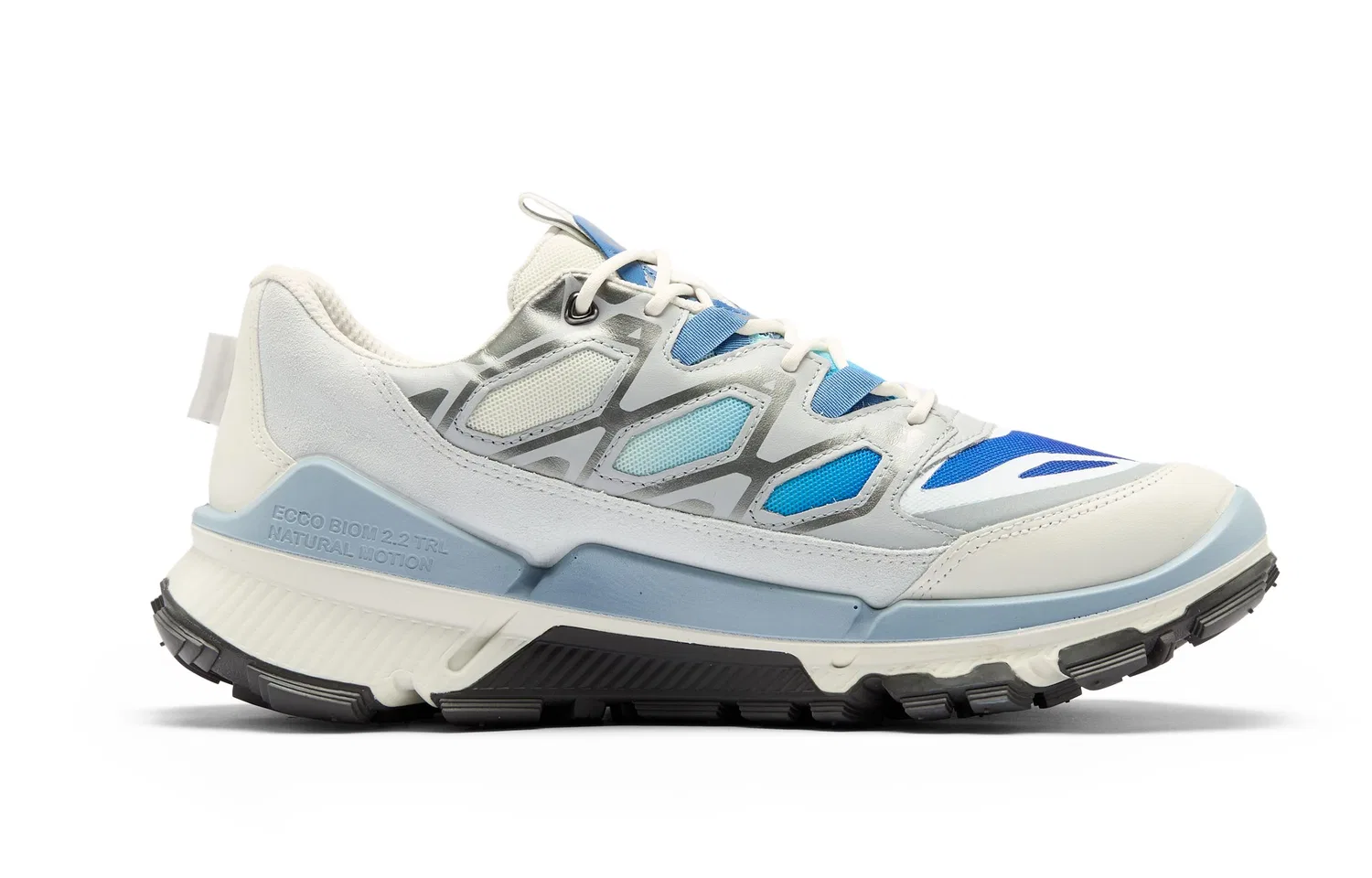 Кроссовки кожаные Ecco BIOM 2.2 TRL бело-серые — фото 3