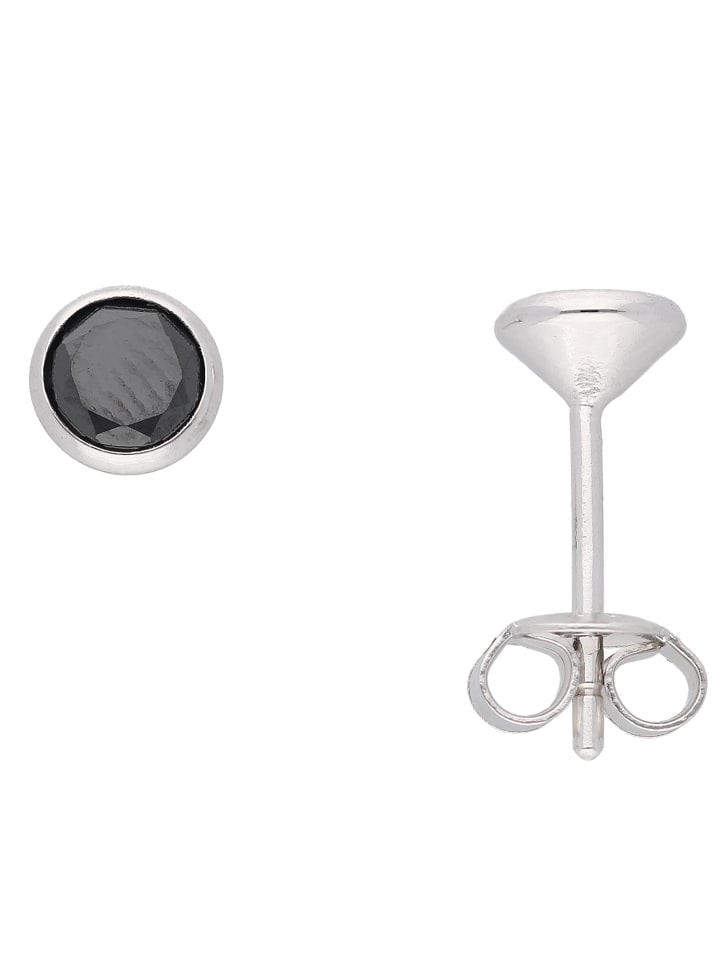 

Adeliás Серьги-гвоздики из серебра 925 пробы с кубическим цирконием, диаметр 5,5 мм, разных цветов