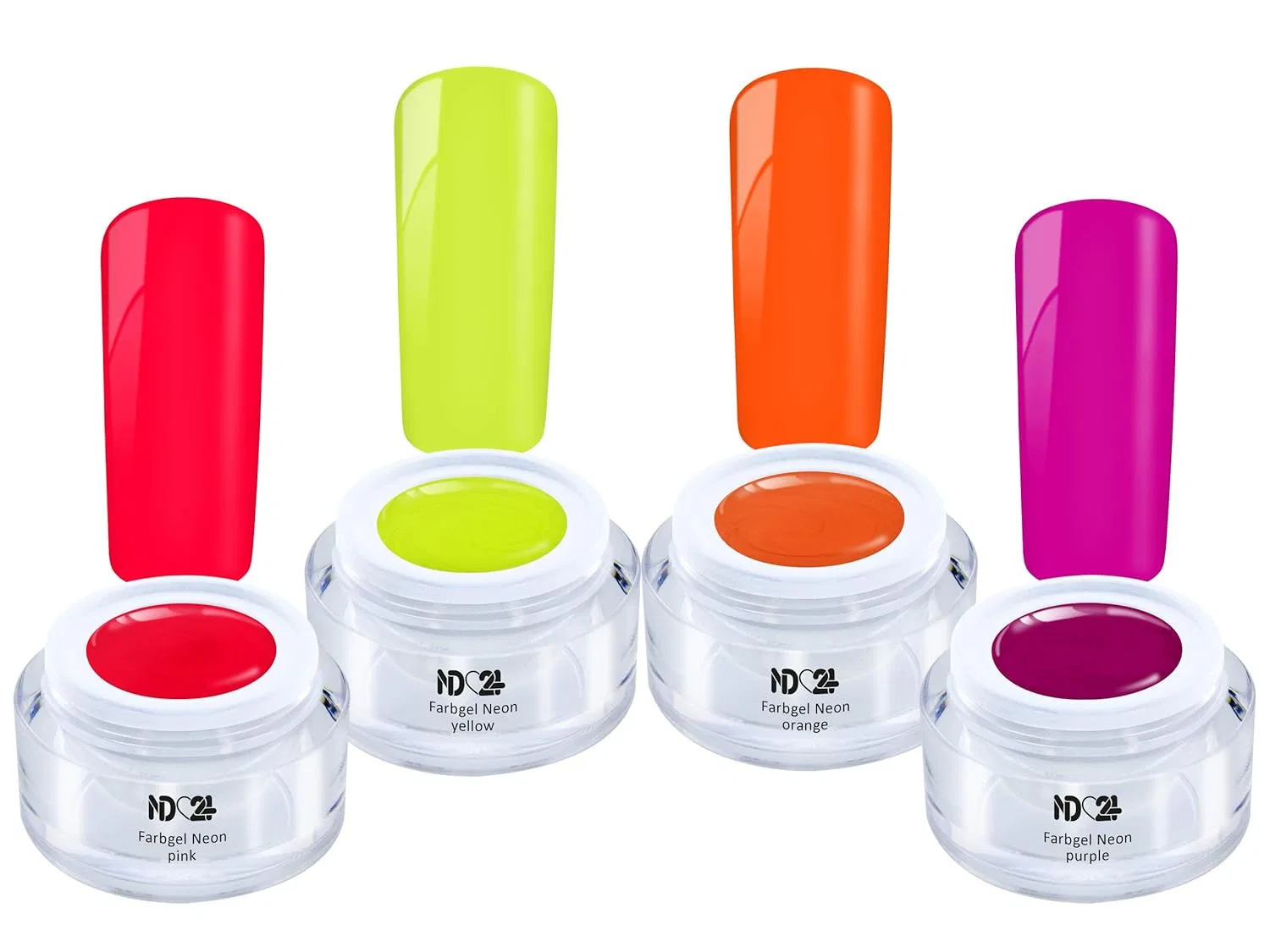 Набор цветных гелей Neon Collection, 4 x 5 мл Nd24 Naildesign