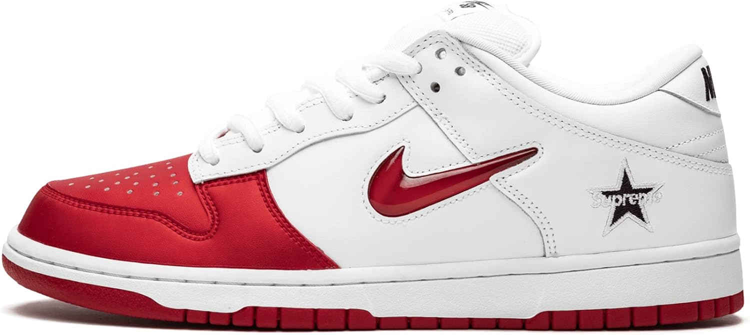 

Кроссовки Nike Mens SB Dunk Low CK3480 600 Supreme - Jewel Swoosh, красные/белые - размер, Varsity Red/Varsity Red/White-
