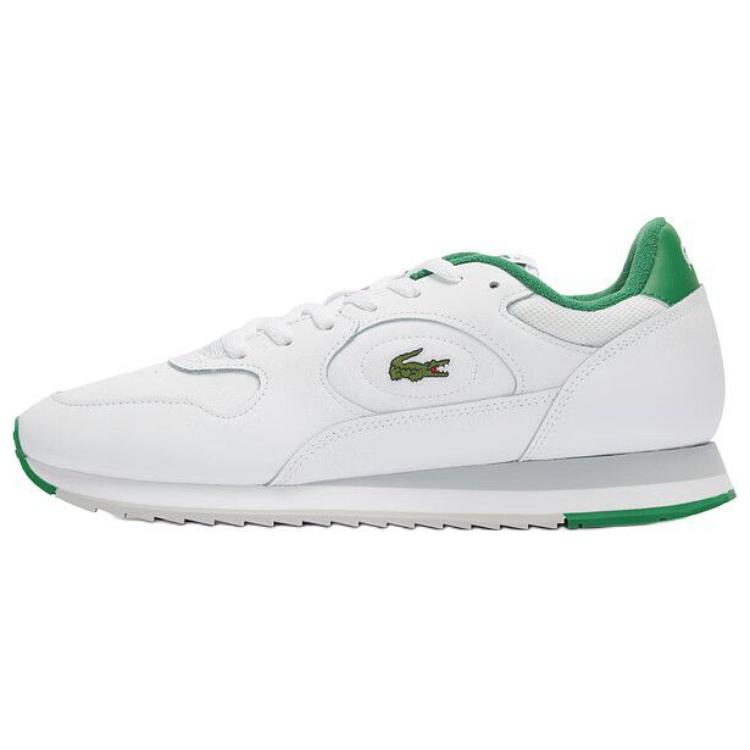 

LACOSTE Низкие повседневные туфли мужские, белые, зеленые