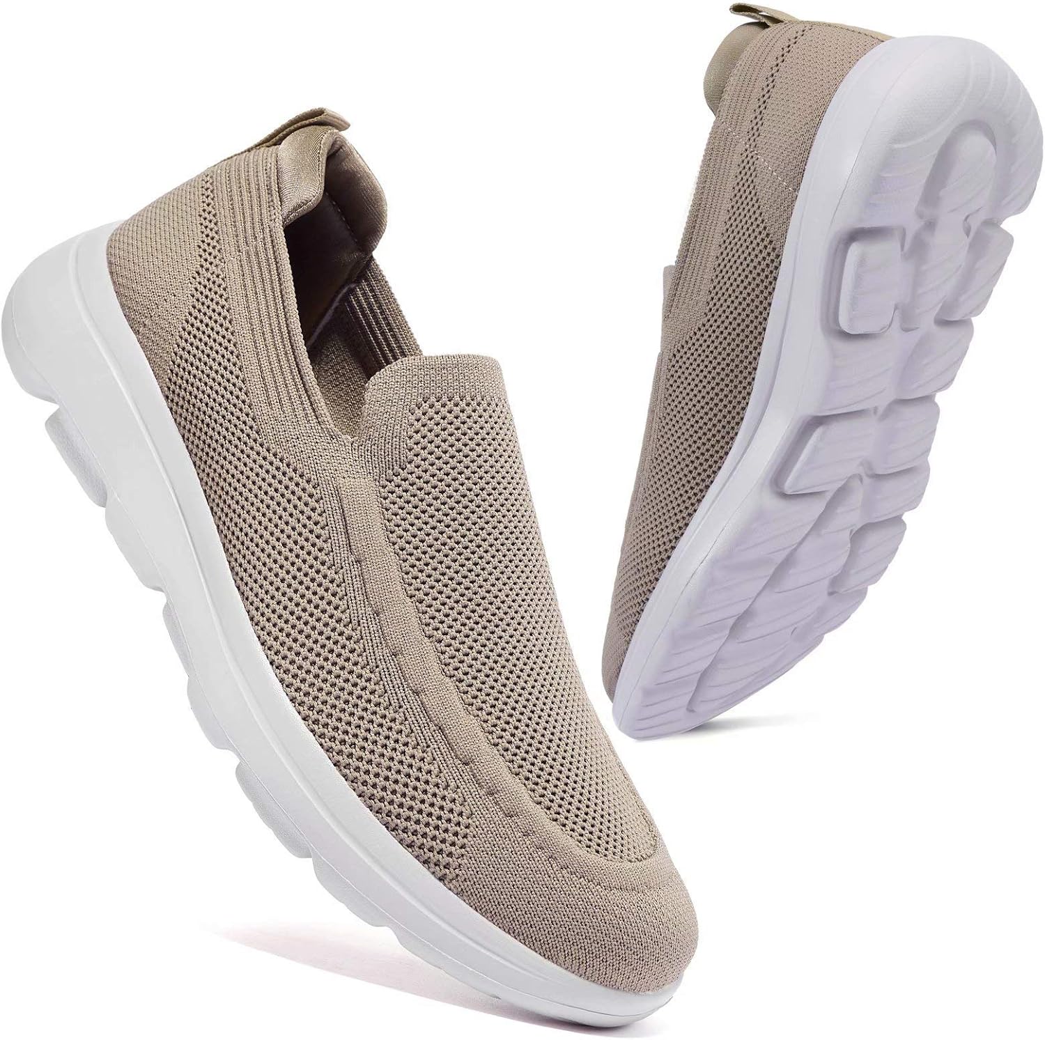 

Мужские прогулочные туфли konhill слипоны-лоферы- сетчатые повседневные кроссовки, дышащие обувь, хаки