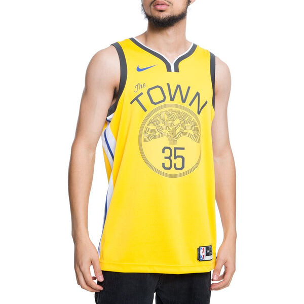 Спортивная футболка nba limited jersey sw fan edition golden state warriors durant yellow Nike, желтый — фото 3
