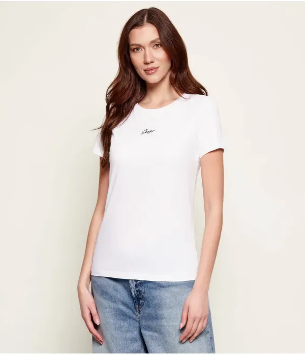 Футболка C_Elove_embro slim fit Boss Orange, белый