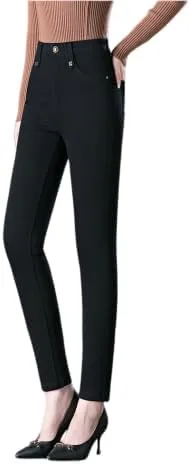 

Женские джинсы High-Waisted Stretchy Slim-Fit Knit Denim Straight-Leg без выцветания