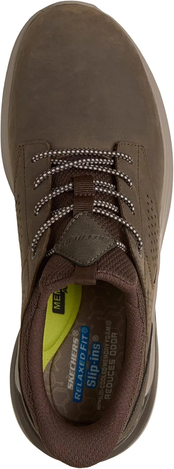 Мужские кроссовки Skechers Streetwear Slade 2.0 - Encore с закругленным носком, кожаным верхом и шнуровкой, Dktp — фото 3