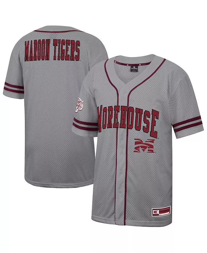 

Мужская серая бейсбольная джерси Morehouse Maroon Tigers Free Spirited Colosseum