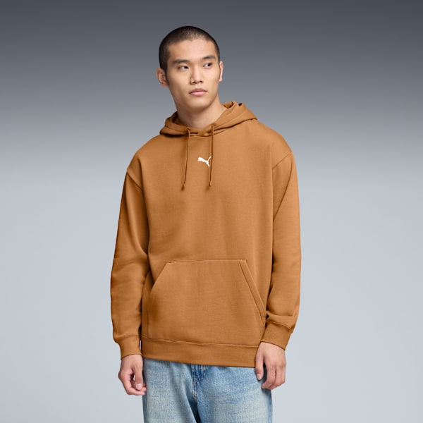 

Мужская свободная флисовая толстовка с капюшоном Puma Essentials, коричневый